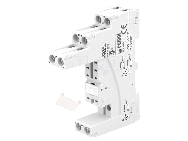 Socket; PIN: 8; 12A; 300VAC; op paneel,op DIN-rail; schroefklemmen Socket; PIN: 8; 12A; 300VAC; op paneel,op DIN-rail; schroefklemmen
